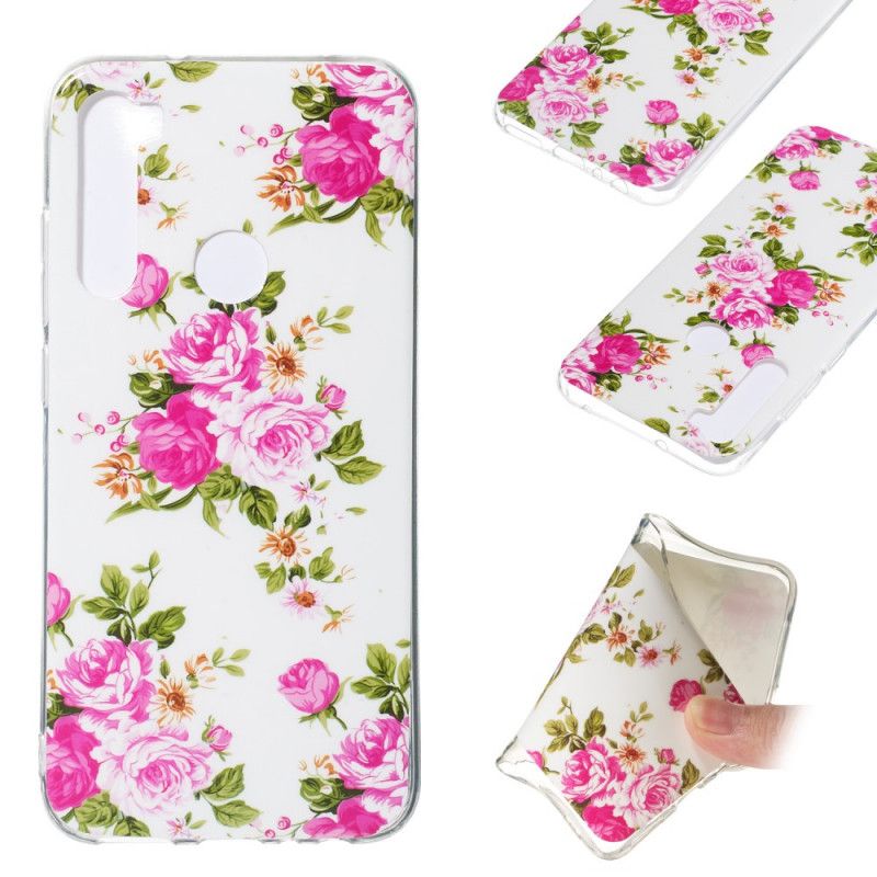 Coque Xiaomi Redmi Note 8 Fleurs Liberty Fluorescente