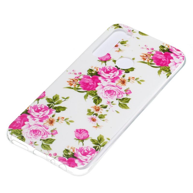 Coque Xiaomi Redmi Note 8 Fleurs Liberty Fluorescente