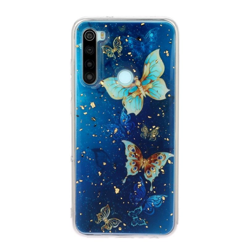 Coque Xiaomi Redmi Note 8 Papillons Et Paillettes