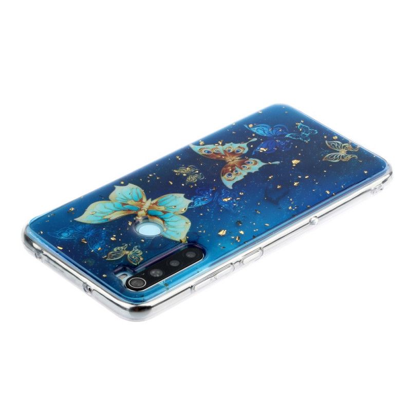 Coque Xiaomi Redmi Note 8 Papillons Et Paillettes