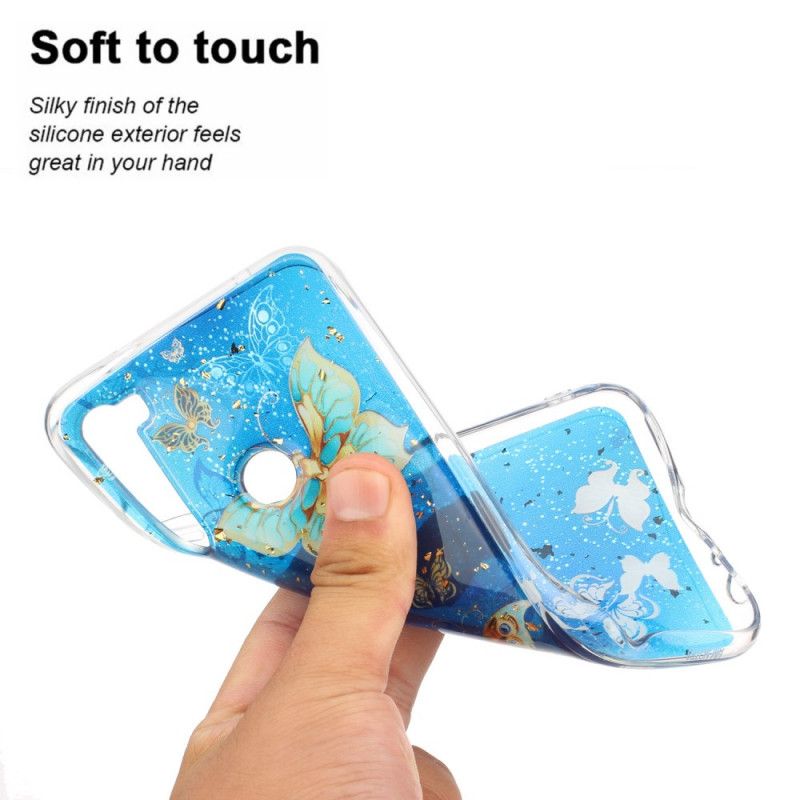 Coque Xiaomi Redmi Note 8 Papillons Et Paillettes