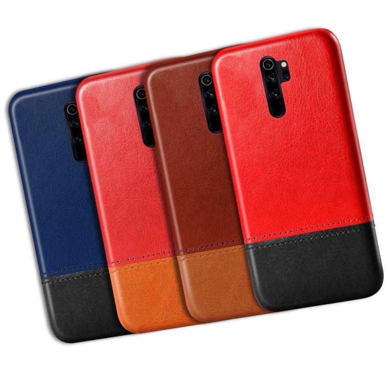 Coque Xiaomi Redmi Note 8 Pro Effet Cuir Bicolore Ksq