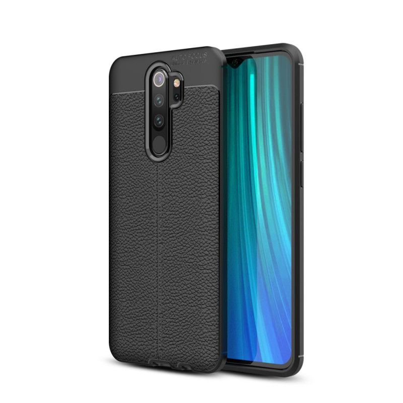 Coque Xiaomi Redmi Note 8 Pro Effet Cuir Litchi Double Line