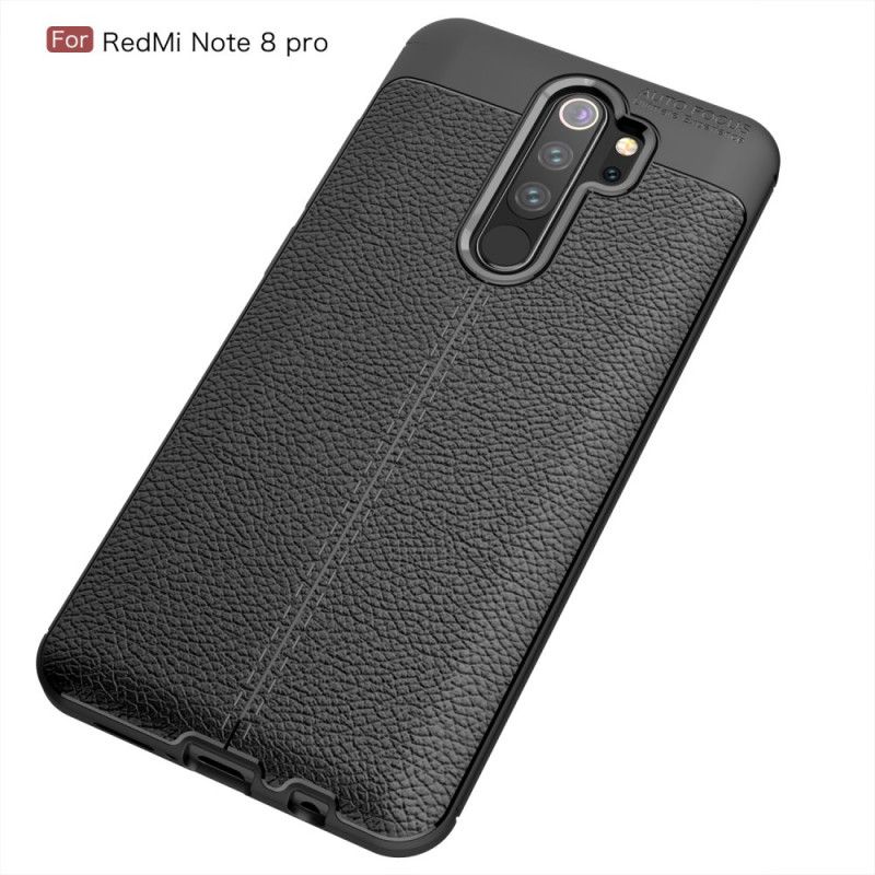 Coque Xiaomi Redmi Note 8 Pro Effet Cuir Litchi Double Line