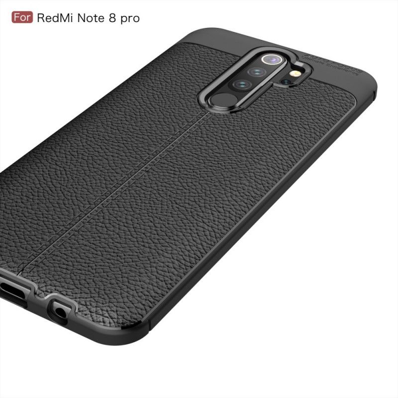 Coque Xiaomi Redmi Note 8 Pro Effet Cuir Litchi Double Line