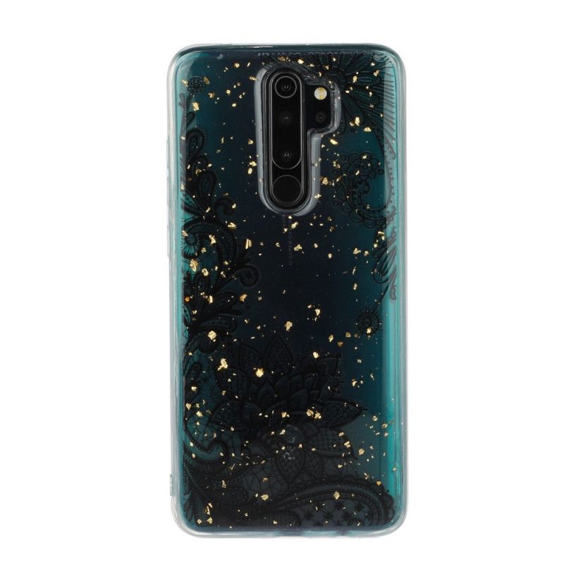 Coque Xiaomi Redmi Note 8 Pro Fleurs Dentelle Et Paillettes