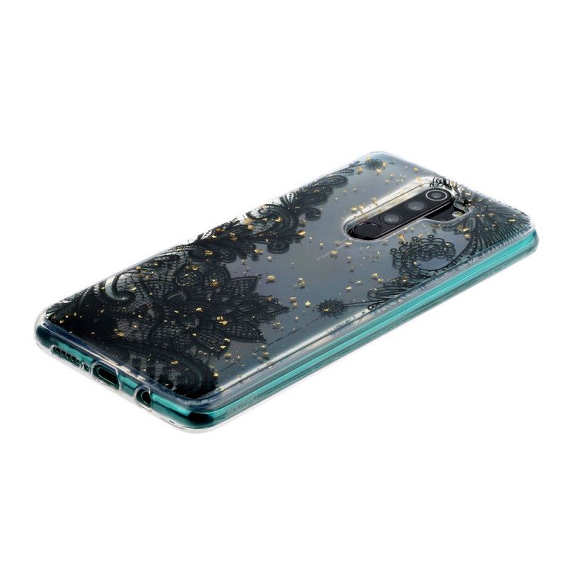 Coque Xiaomi Redmi Note 8 Pro Fleurs Dentelle Et Paillettes