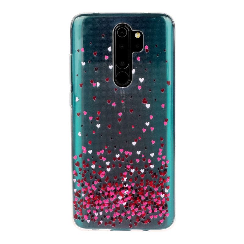 Coque Xiaomi Redmi Note 8 Pro Multiples Coeurs Rouges