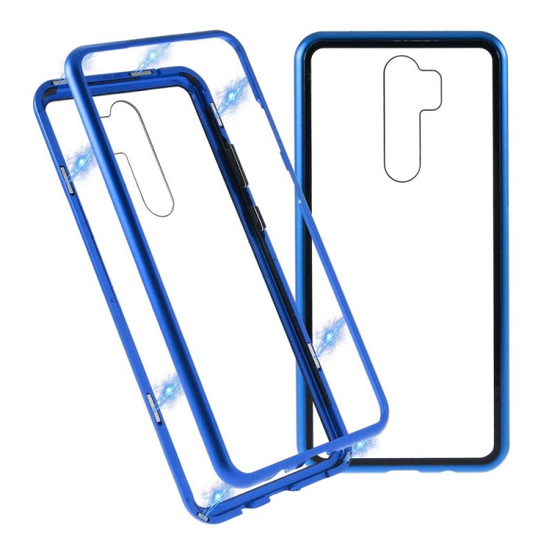 Coque Xiaomi Redmi Note 8 Pro Rebords Métal Et Verre Trempé