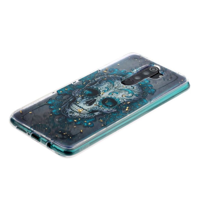 Coque Xiaomi Redmi Note 8 Pro Tête De Mort Bleue