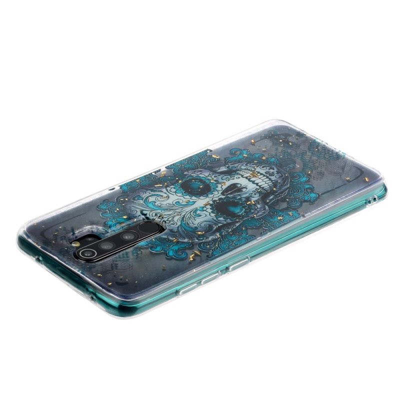 Coque Xiaomi Redmi Note 8 Pro Tête De Mort Bleue