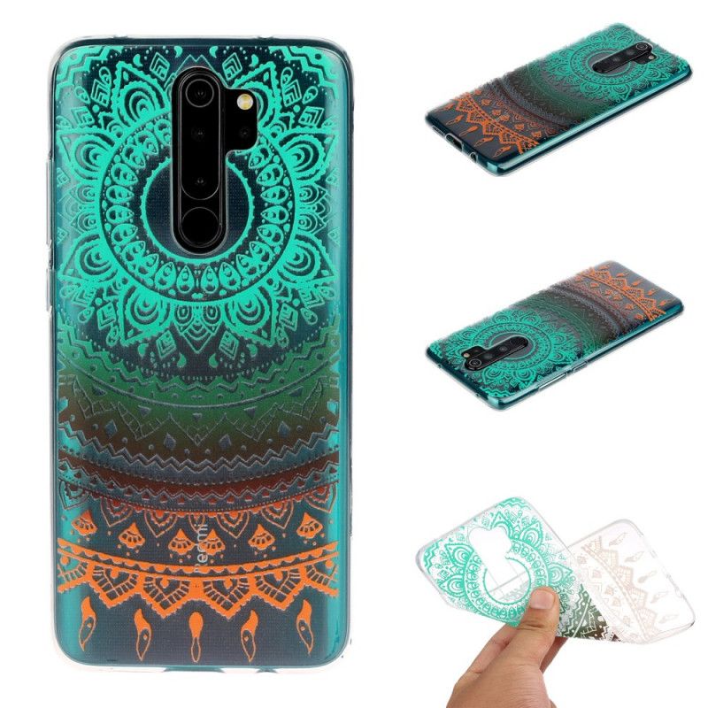 Coque Xiaomi Redmi Note 8 Pro Transparente Mandala Coloré