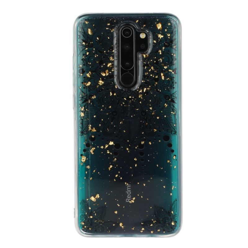 Coque Xiaomi Redmi Note 8 Pro Transparente Mandala Gris