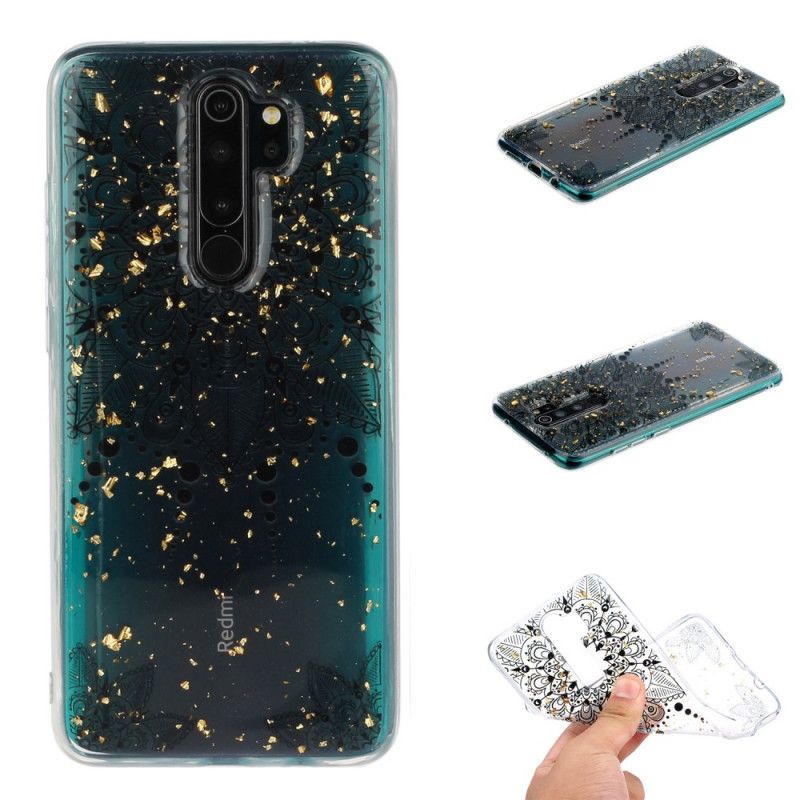 Coque Xiaomi Redmi Note 8 Pro Transparente Mandala Gris