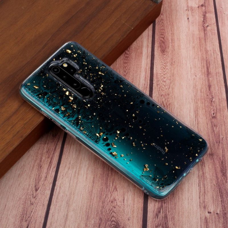 Coque Xiaomi Redmi Note 8 Pro Transparente Mandala Gris