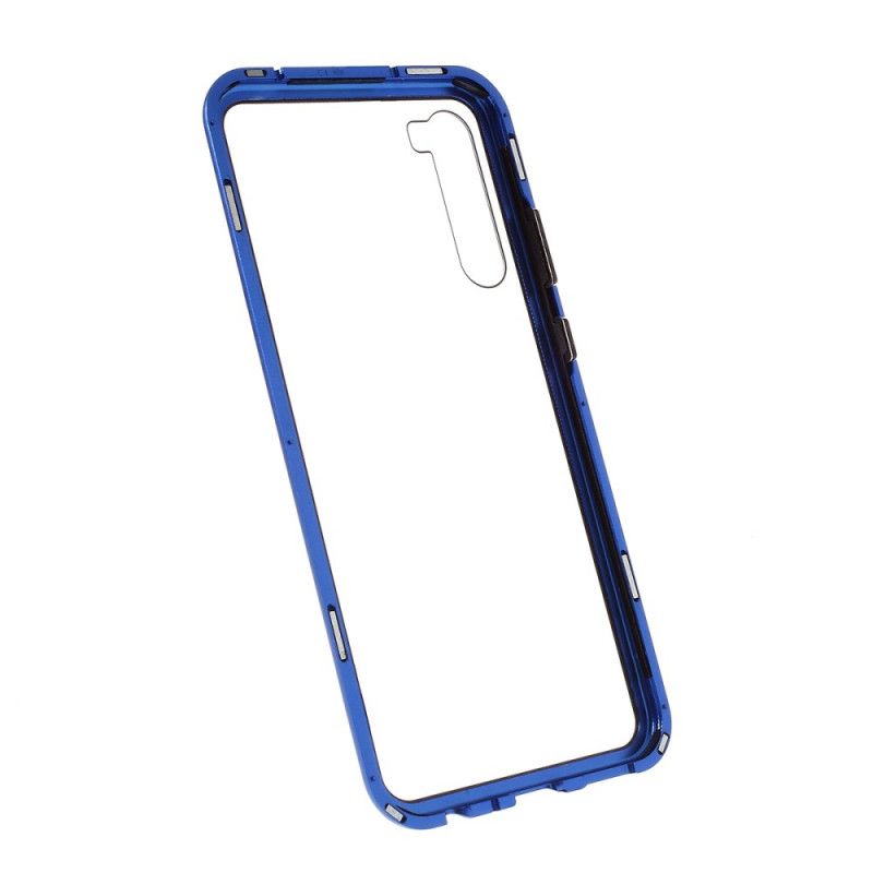 Coque Xiaomi Redmi Note 8 Rebords Métal En Verre Trempé