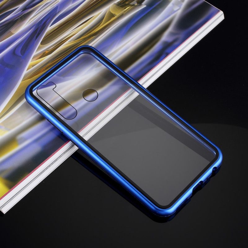 Coque Xiaomi Redmi Note 8 Rebords Métal En Verre Trempé