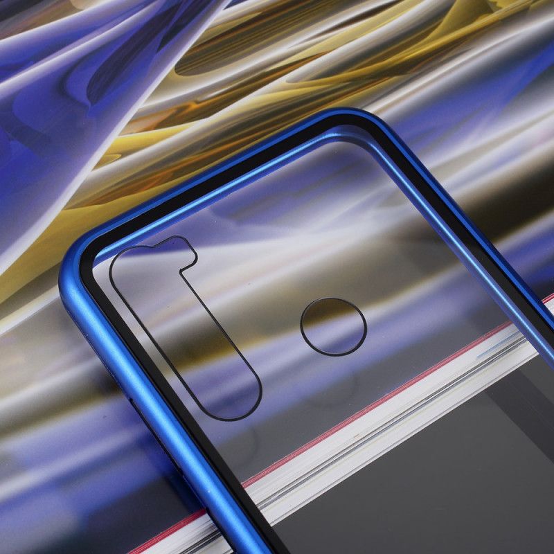 Coque Xiaomi Redmi Note 8 Rebords Métal En Verre Trempé