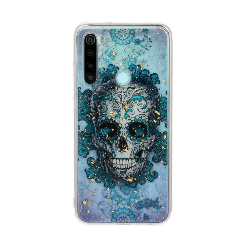 Coque Xiaomi Redmi Note 8 Tête De Mort Bleue