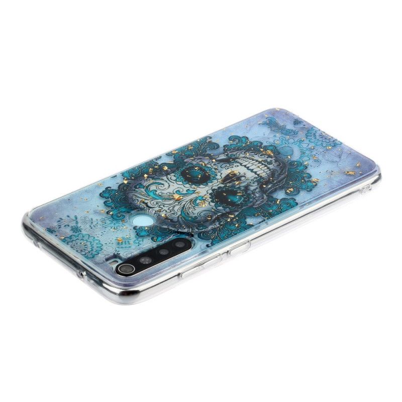 Coque Xiaomi Redmi Note 8 Tête De Mort Bleue
