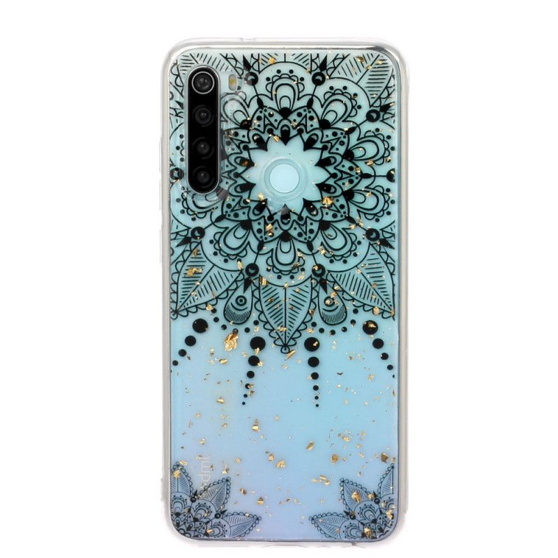 Coque Xiaomi Redmi Note 8 Transparente Mandala Gris