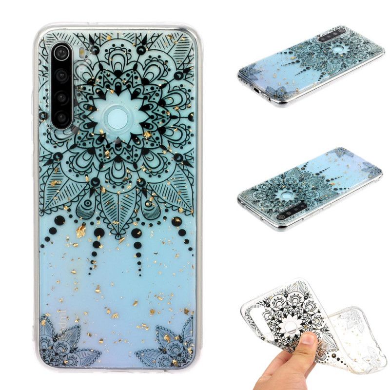 Coque Xiaomi Redmi Note 8 Transparente Mandala Gris