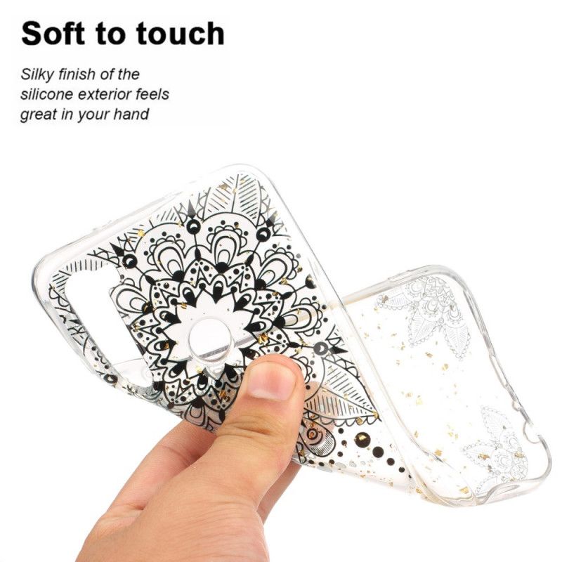 Coque Xiaomi Redmi Note 8 Transparente Mandala Gris