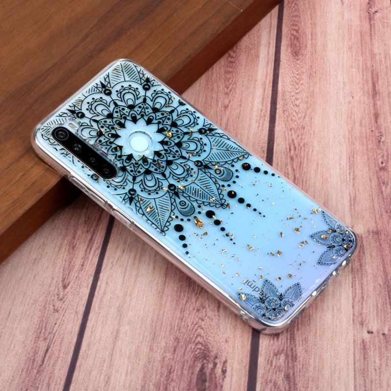 Coque Xiaomi Redmi Note 8 Transparente Mandala Gris