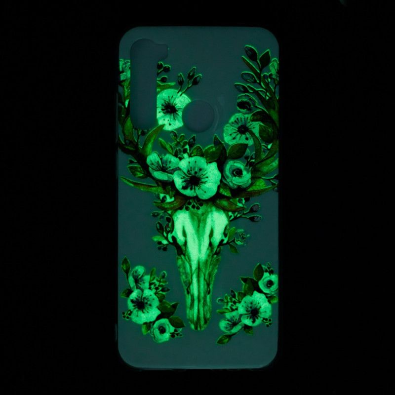 Coque Xiaomi Redmi Note 8 Wapiti Fleuri Fluorescente