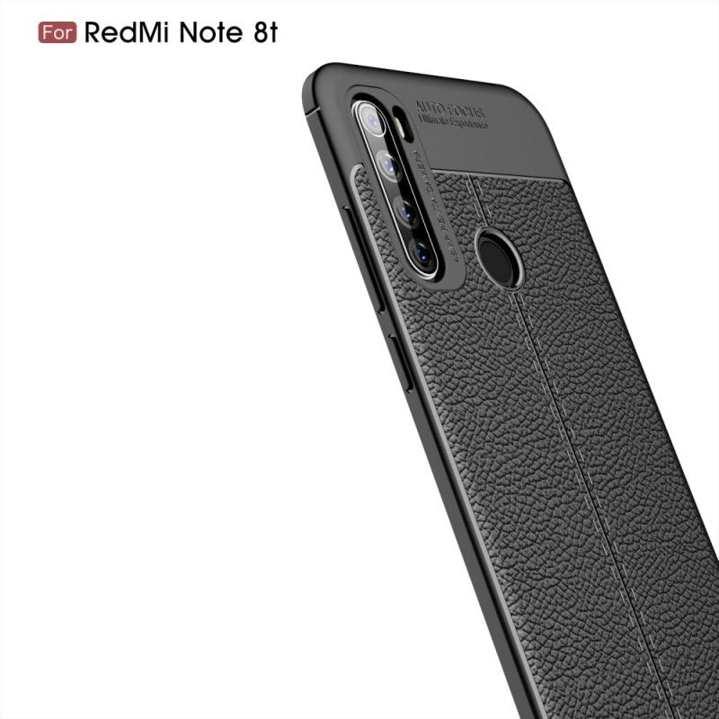 Coque Xiaomi Redmi Note 8t Effet Cuir Litchi Double Line