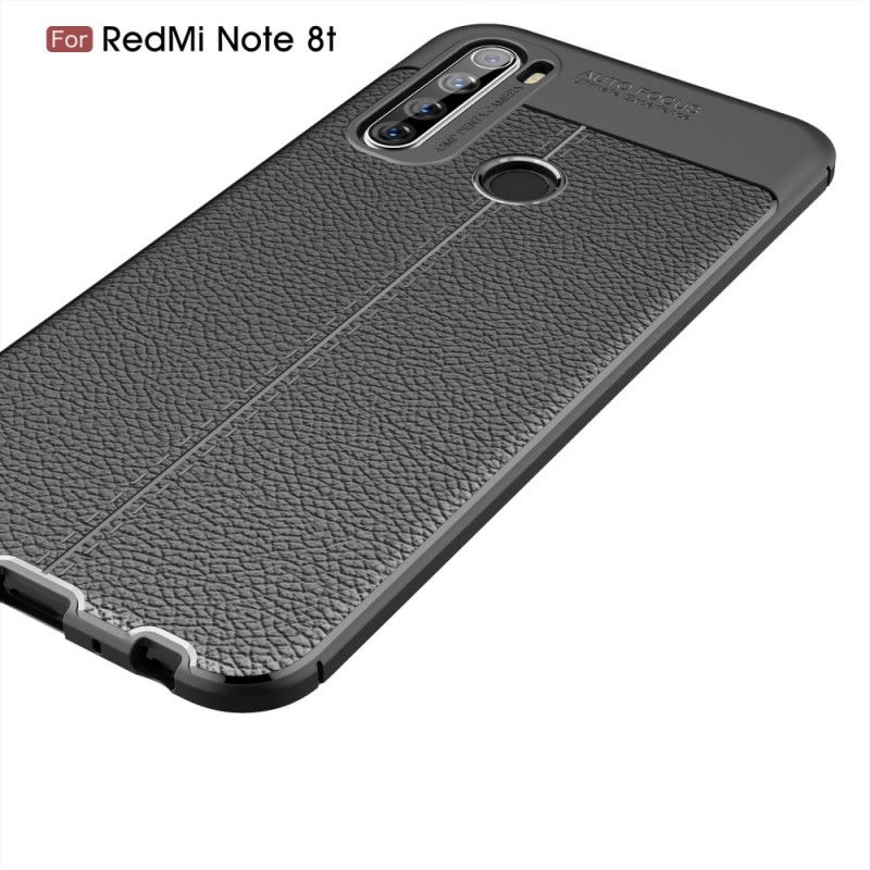 Coque Xiaomi Redmi Note 8t Effet Cuir Litchi Double Line