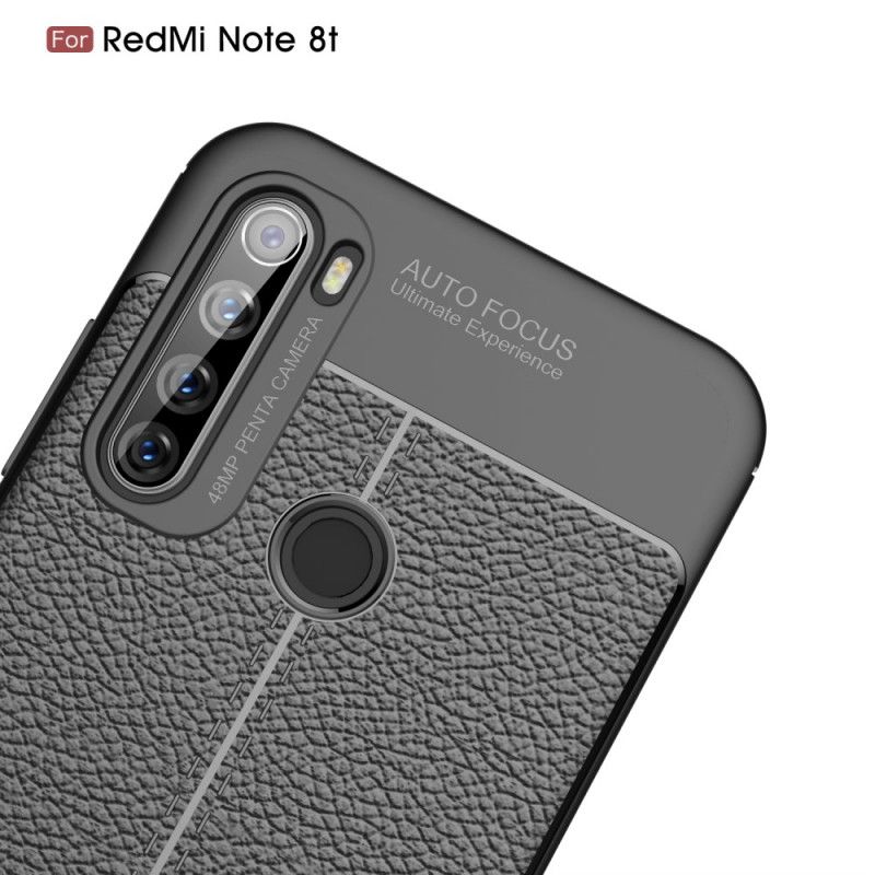 Coque Xiaomi Redmi Note 8t Effet Cuir Litchi Double Line