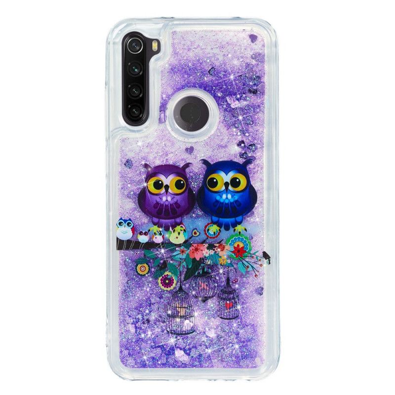 Coque Xiaomi Redmi Note 8t Hiboux Paillettes