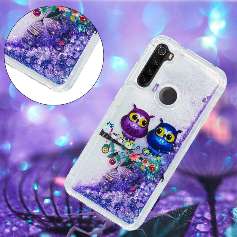 Coque Xiaomi Redmi Note 8t Hiboux Paillettes