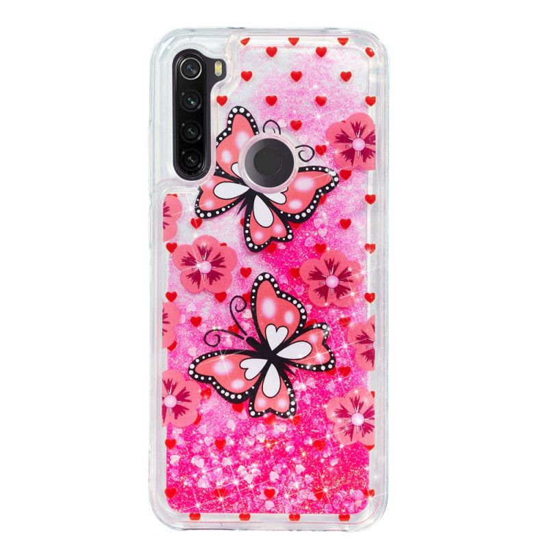 Coque Xiaomi Redmi Note 8t Paillettes Papillons