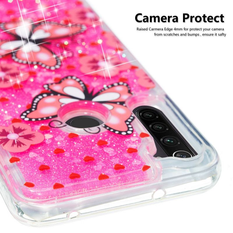 Coque Xiaomi Redmi Note 8t Paillettes Papillons