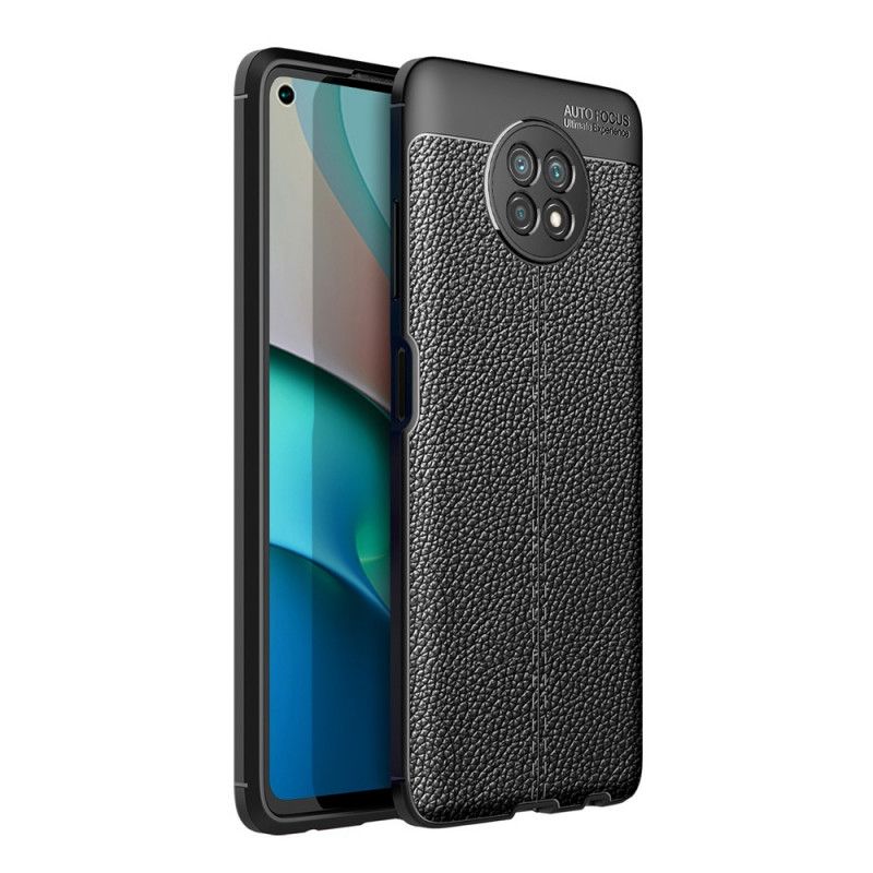 Coque Xiaomi Redmi Note 9 5g / Note 9t 5g Effet Cuir Litchi Double Line