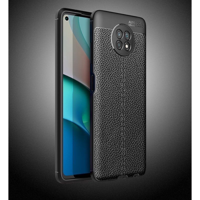 Coque Xiaomi Redmi Note 9 5g / Note 9t 5g Effet Cuir Litchi Double Line