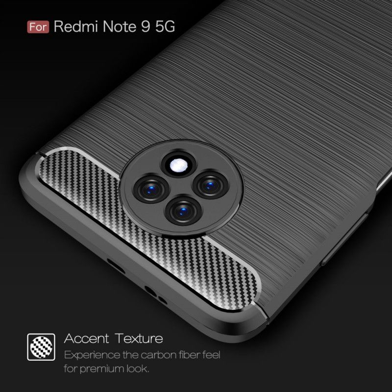 Coque Xiaomi Redmi Note 9 5g / Note 9t 5g Fibre Carbone Brossée