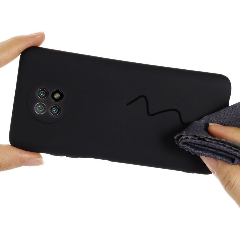 Coque Xiaomi Redmi Note 9 5g / Note 9t 5g Silicone Liquide Et Lanière