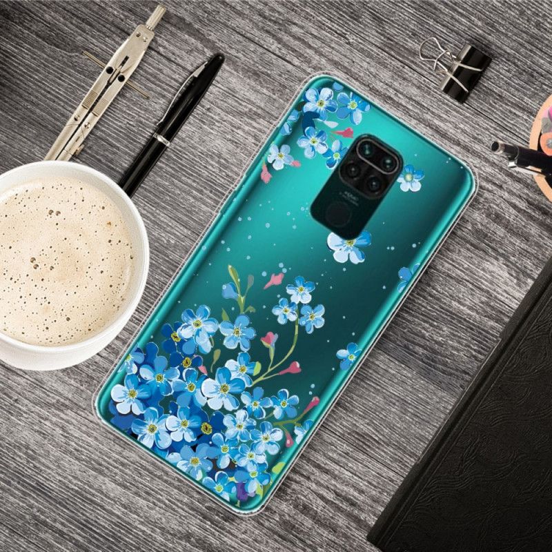 Coque Xiaomi Redmi Note 9 Bouquet De Fleurs Bleues