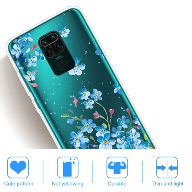 Coque Xiaomi Redmi Note 9 Bouquet De Fleurs Bleues