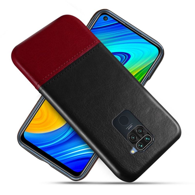 Coque Xiaomi Redmi Note 9 Effet Cuir Bicolore Ksq