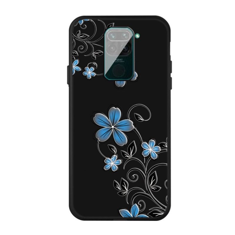 Coque Xiaomi Redmi Note 9 Fleurs Bleues