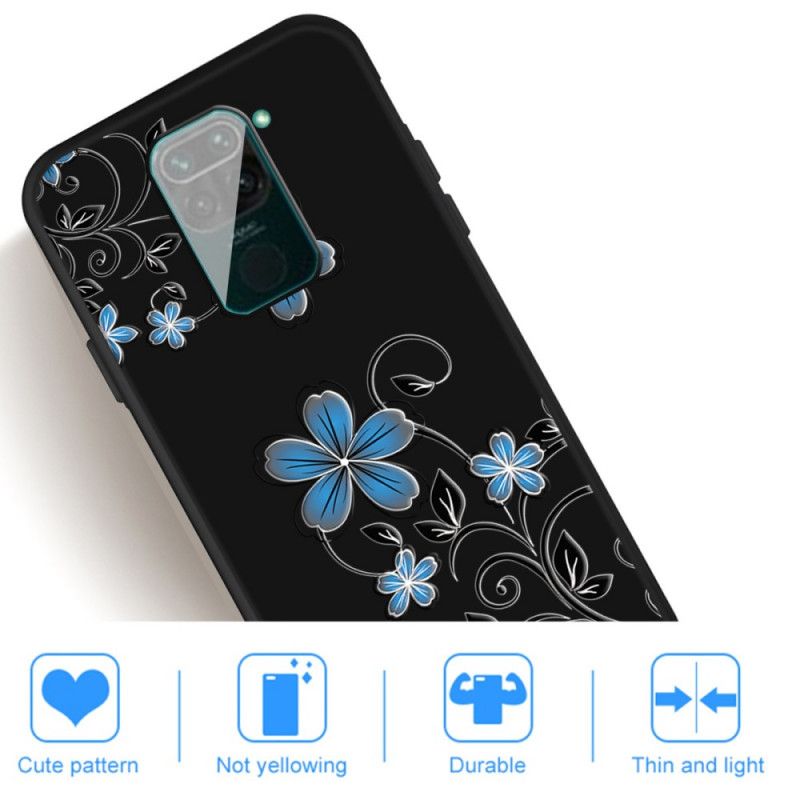 Coque Xiaomi Redmi Note 9 Fleurs Bleues