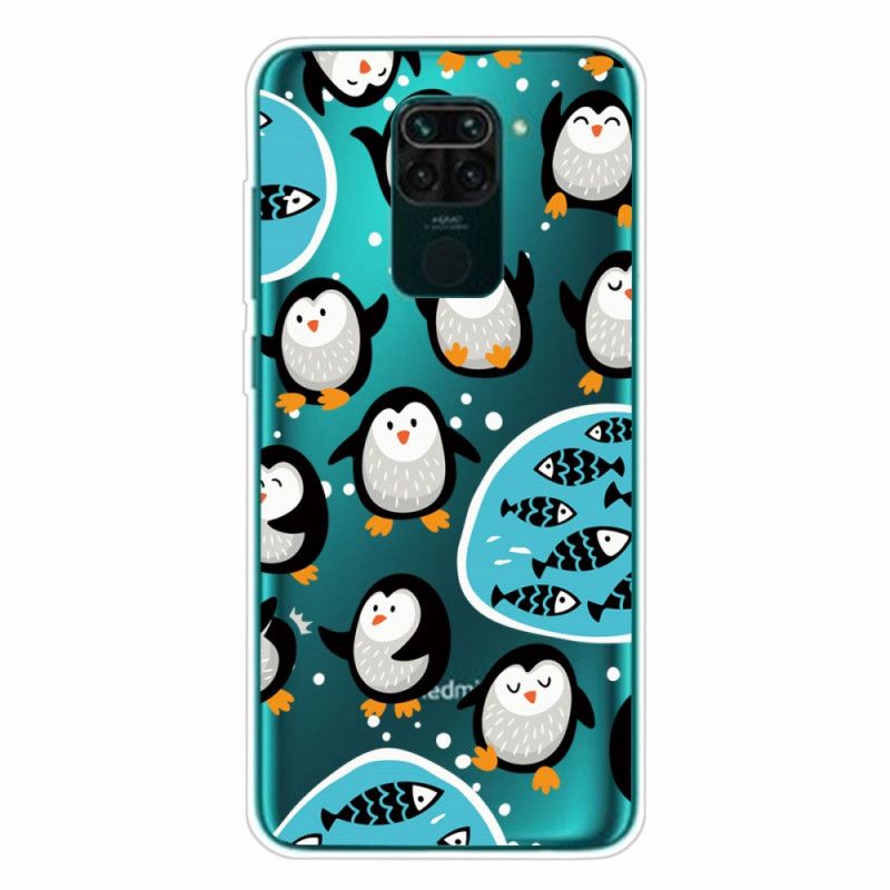 Coque Xiaomi Redmi Note 9 Pingouins Et Poissons