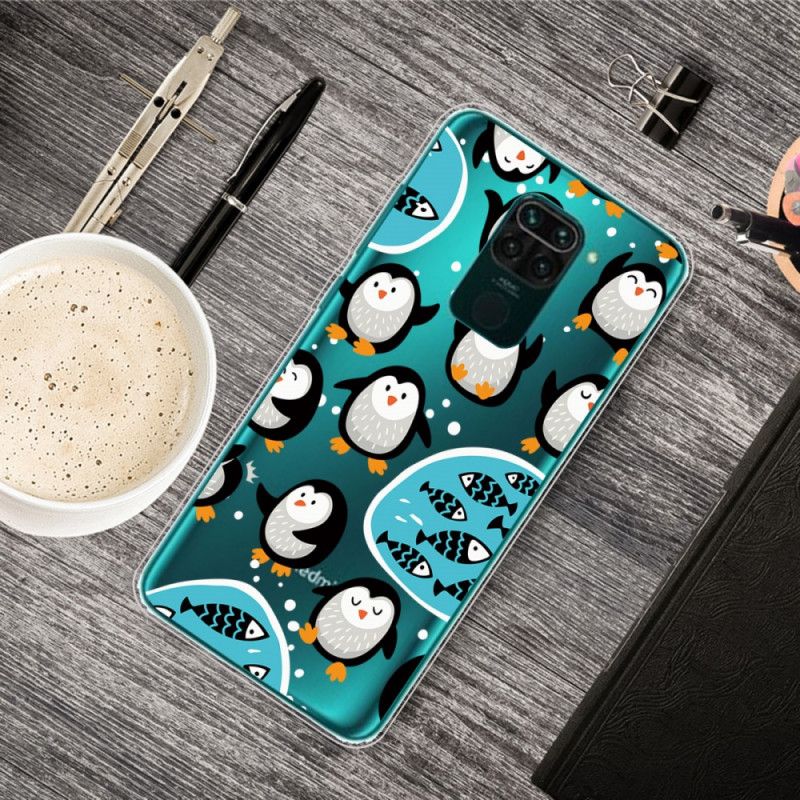 Coque Xiaomi Redmi Note 9 Pingouins Et Poissons