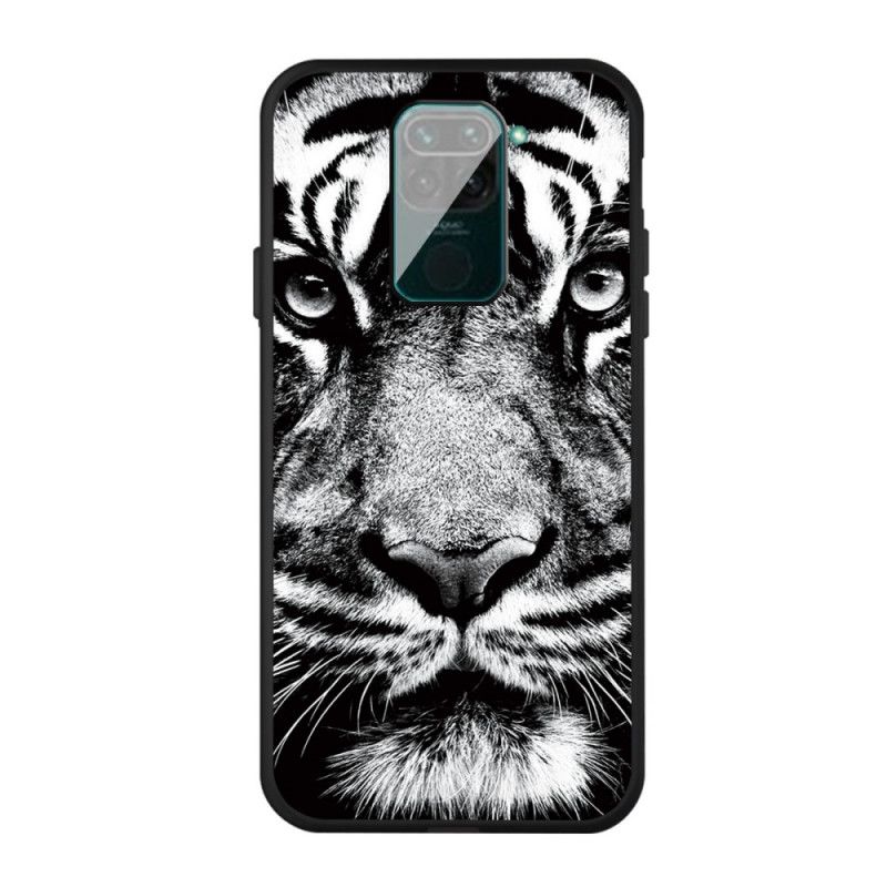 Coque Xiaomi Redmi Note 9 Tigre Noir Et Blanc