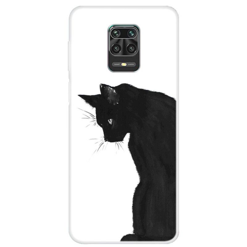 Coque Xiaomi Redmi Note 9s / Redmi Note 9 Pro Chat Noir Pensif