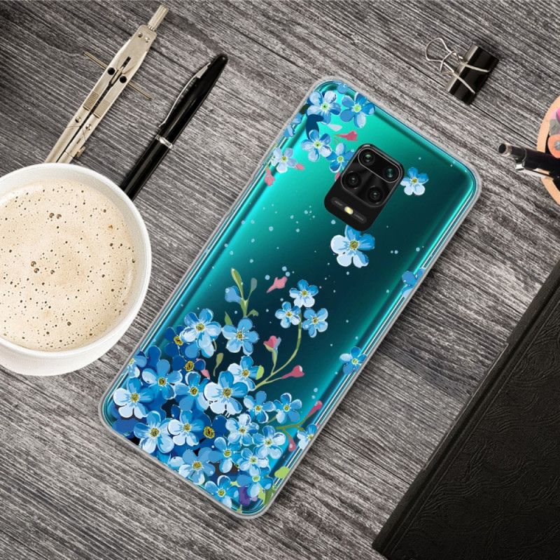 Coque Xiaomi Redmi Note 9s / Redmi Note 9 Pro Fleurs Bleues